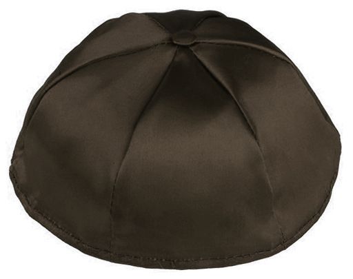 Brown Satin Kippah