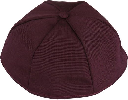 Burgundy Moiré Kippah