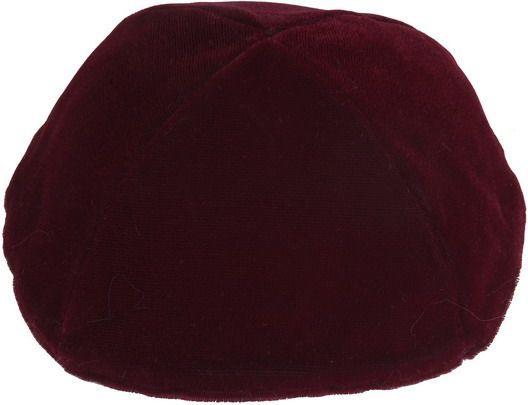 Burgundy Velvet Kippah