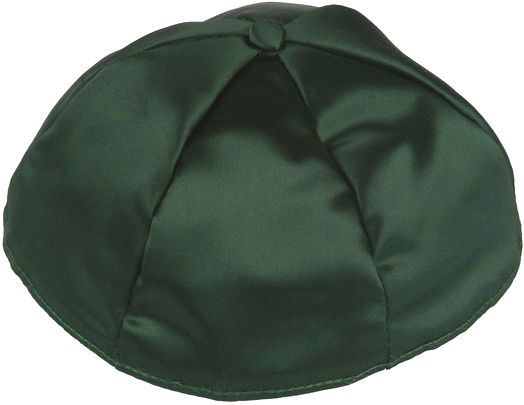 Dark Green Satin Kippah