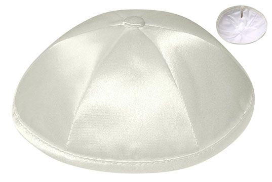 Ivory Deluxe Satin Kippah