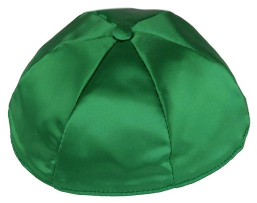 Kelly Green Satin Kippah