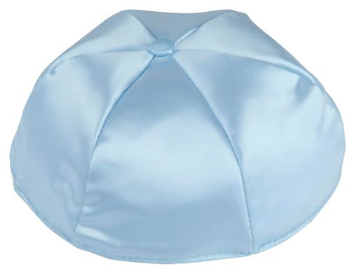 Light Blue Satin Kippah