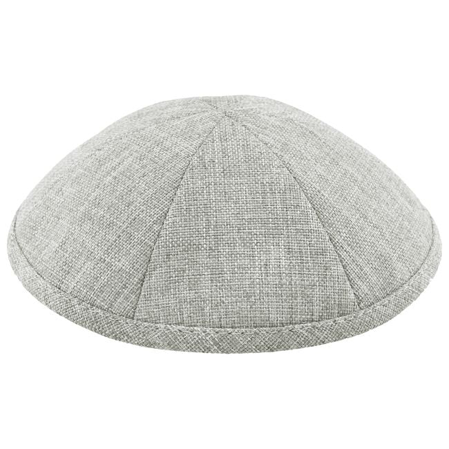 Light Grey Burlap Kippah