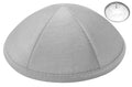 Light Grey Raw Silk Kippah