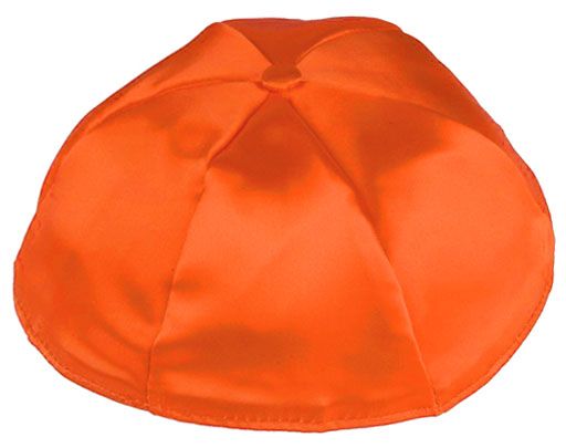 Orange Satin Kippah