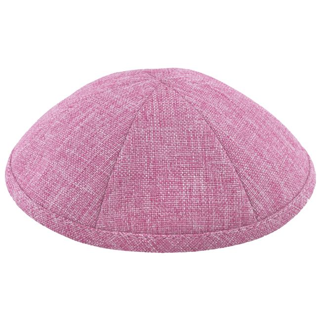 Pink Burlap Kippah
