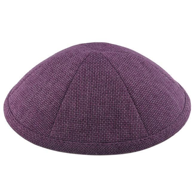 Purple Burlap Kippah